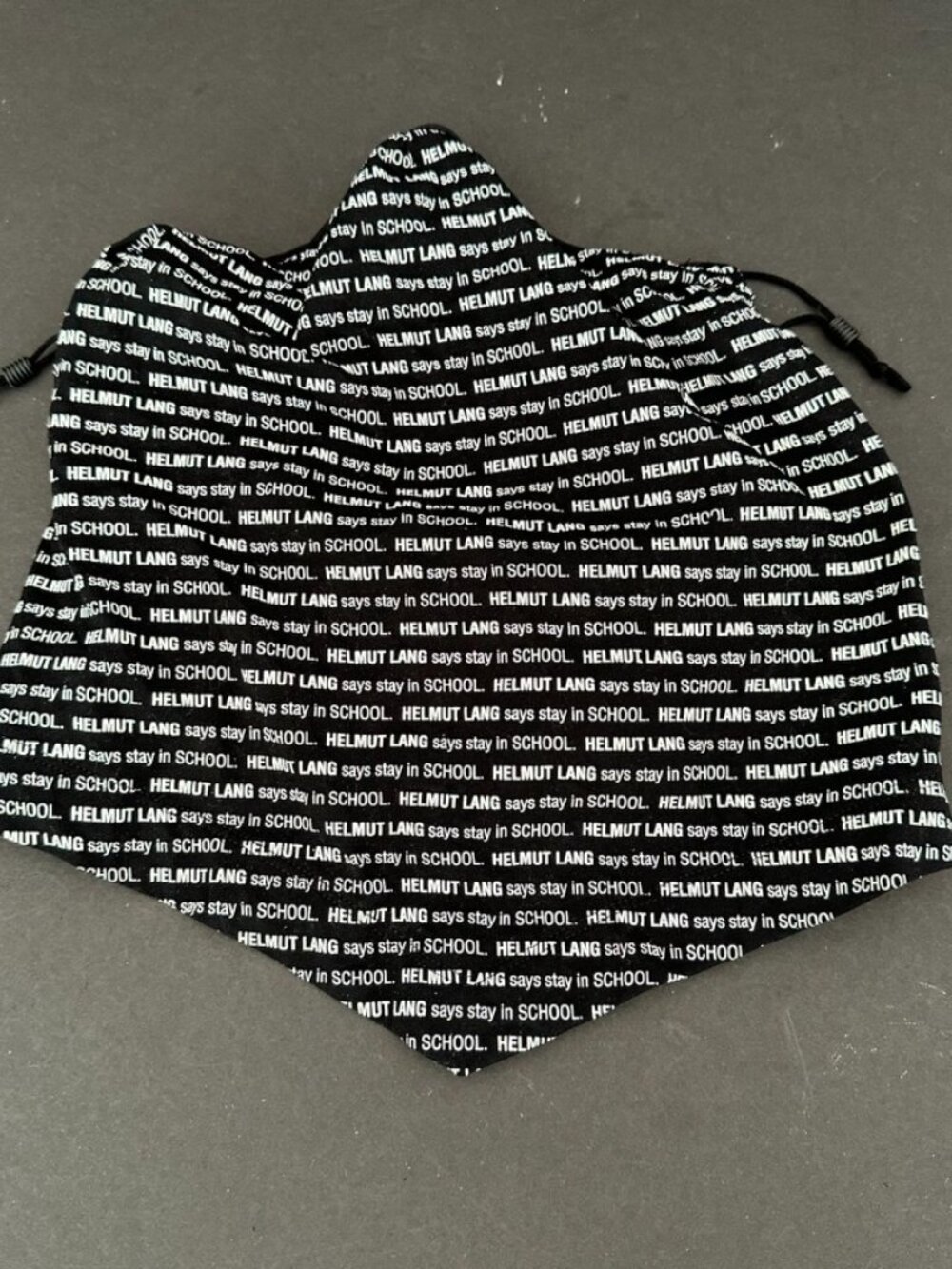 Helmut Lang Cotton Masherina Bandana Stay in School Print